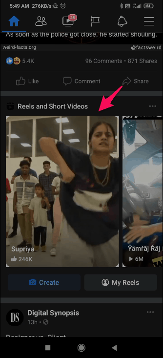 facebook shorts image